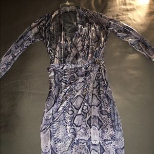 Roberto Cavalli women's purple snake print dress