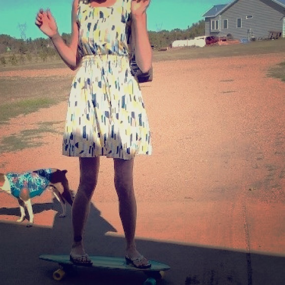 Bright, flirty, comfy skater dress