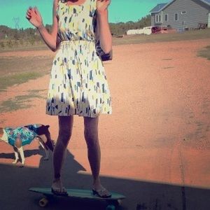 Bright, flirty, comfy skater dress