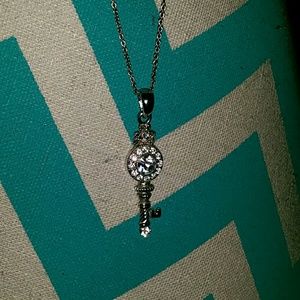 "Key To My Heart" CZ necklace