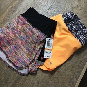 2 pairs running shorts size small