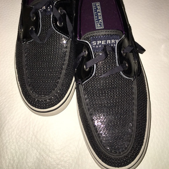 Sperry. Black sequined