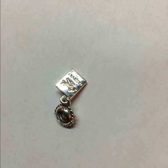 S925 Sterling Silver Screw Passport Dangle Charm