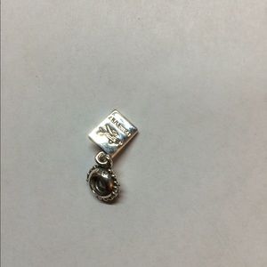 S925 Sterling Silver Screw Passport Dangle Charm