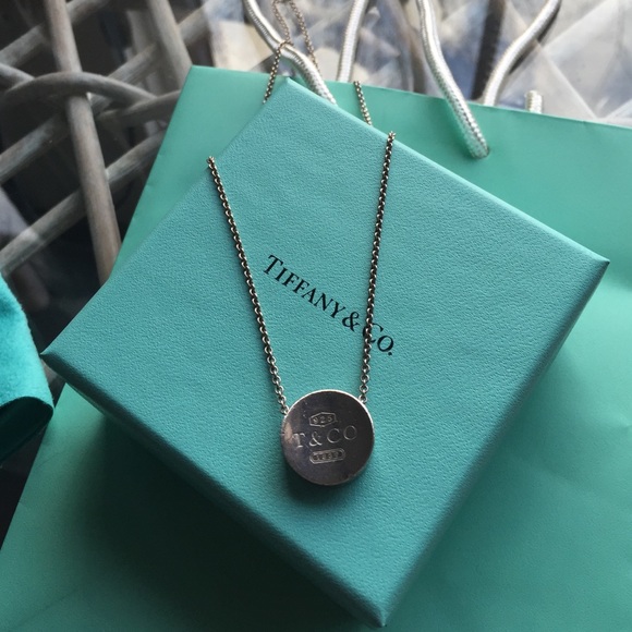 Tiffany & Co Concave Circle Pendent Necklace