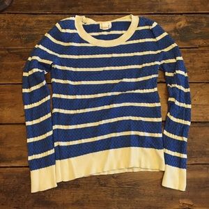 Levi's small blue and cream stripped sweater