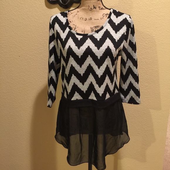 Black&Grey Light Sweater Sheer Underlay Attatched