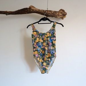 American Apparel Floral Print Malibu Swimsuit