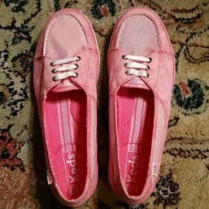 NWOT Keds Red and White Slip-On Shoes