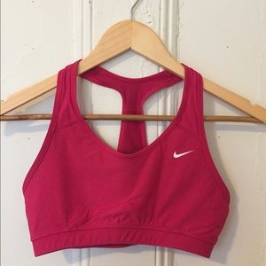 Pink sports bra from 'nike'