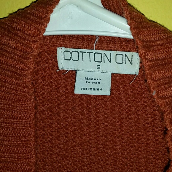 Cotton On Sweaters Burnt Orange Cardigan Poshmark
