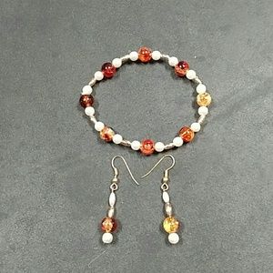 Bracelet and earrings