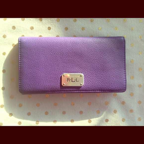 Ralph Lauren purple wallet. Soft textured leather!