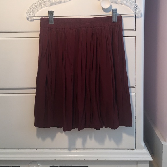 soft burgundy skirt from brandy