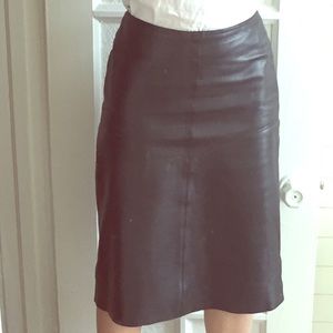 TOPSHOP genuine leather skirt