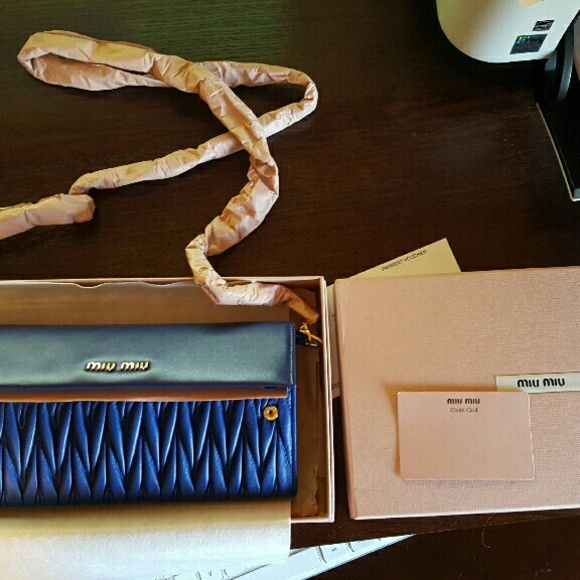 Miu miu blue crossbody