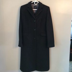 Classic JCrew coat in dark charcoal gray
