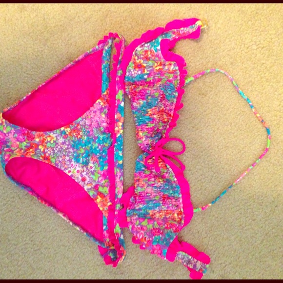 Bright floral bikini - never worn!