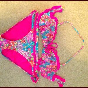 Bright floral bikini - never worn!