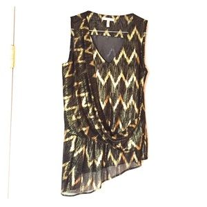 Black and gold sparkle tank