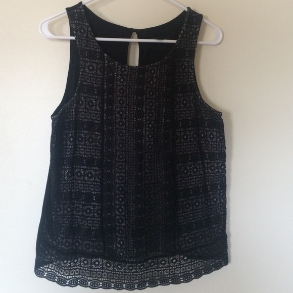 Black Lace Overlay Tank