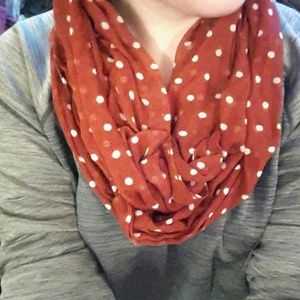 Polka dot infinity scarf