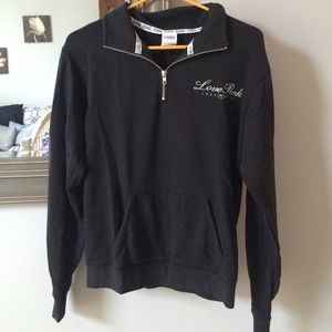 Black PINK half zip up