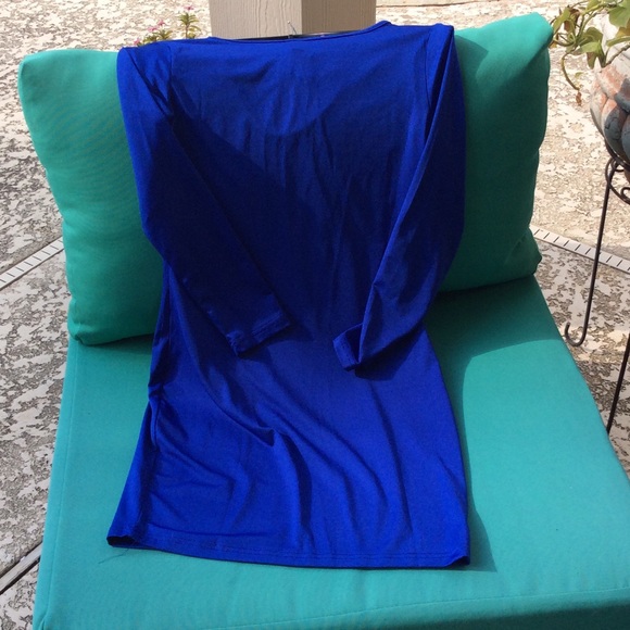 Royal Blue Slinky Sexy Dress. BUNDLED - Picture 3 of 3