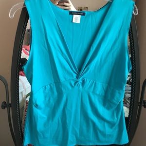 Boston Proper soft blue sleeveless top