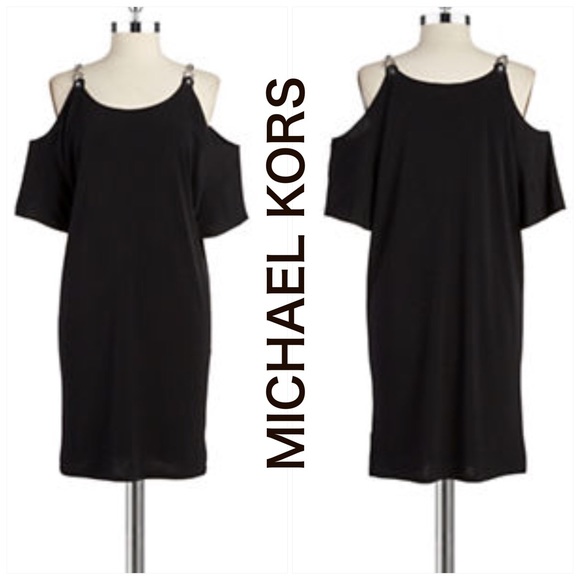 MICHAEL Michael Kors Dresses & Skirts - NEW MICHAEL Kors black cold shoulder short dress