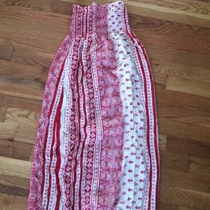 Strapless women's maxi dress