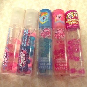 Five roller ball lip glosses