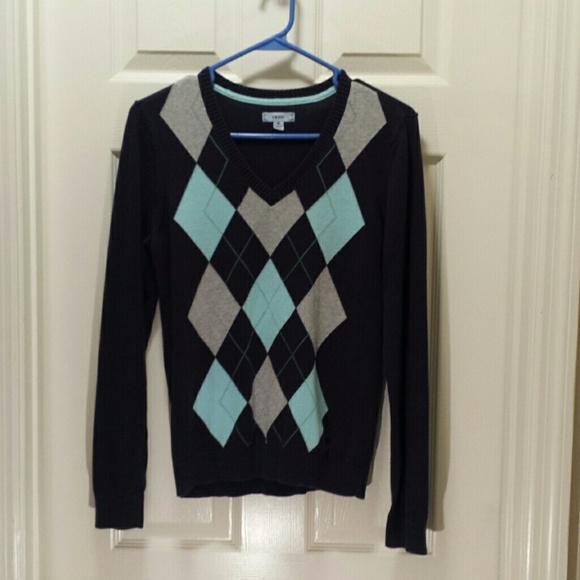 IZOD Blue Argyle Sweater