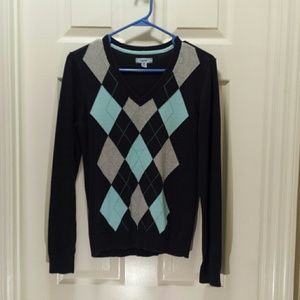 IZOD Blue Argyle Sweater