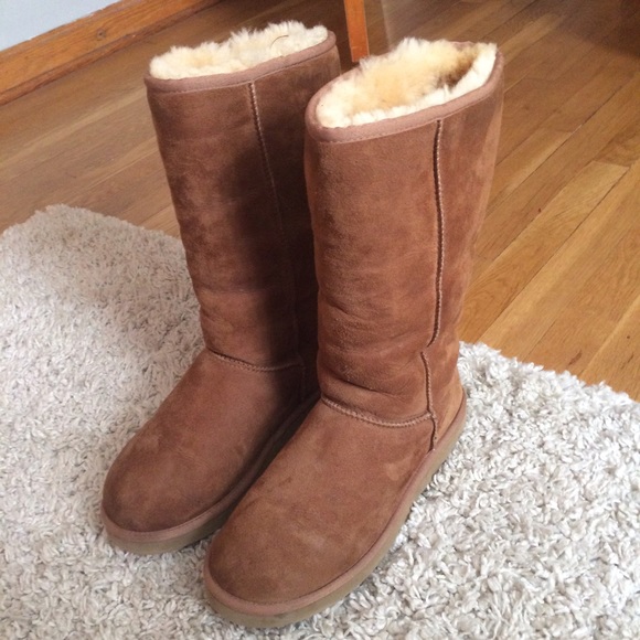 Tall chestnut UGG boots