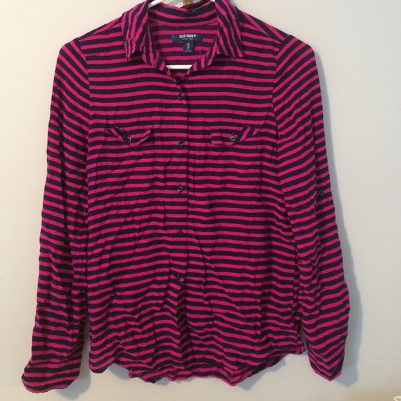Purple striped top