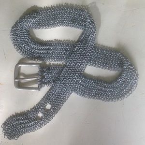 Silver metal Chain mail belt