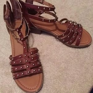 Designer gladiator sandals.