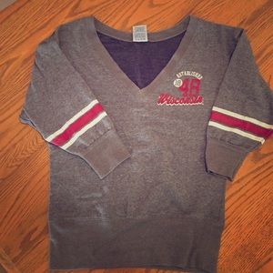 NCAA Badger 3/4 Sleeve Sweater