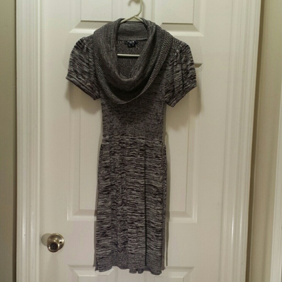 Sequin Hearts Brown and Gray Sweater Dress