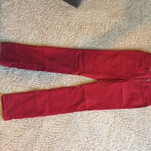 Crimson red corduroy pants, Loft size 8 tall
