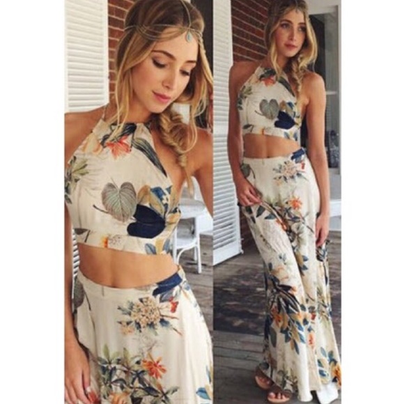 Two piece halter maxi dress (reposh)