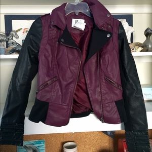 Never worn one of a kind vegan leather Moto jacket