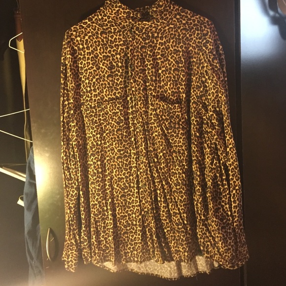 American Apparel Leopard Shirt. Size M