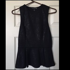 Black peplum top
