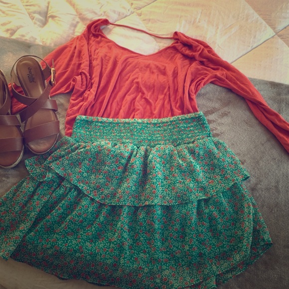Chiffon mini skirt
