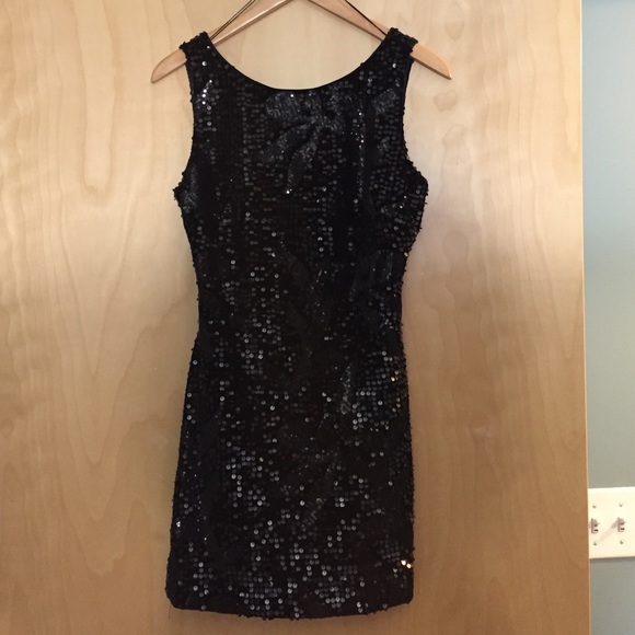 Aiden Mattox Sequined Open Back Dress