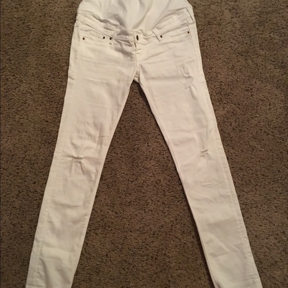 H&M White Maternity Skinny Jeans