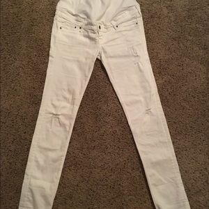 H&M White Maternity Skinny Jeans