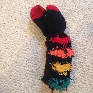 Fuzzy knee high socks